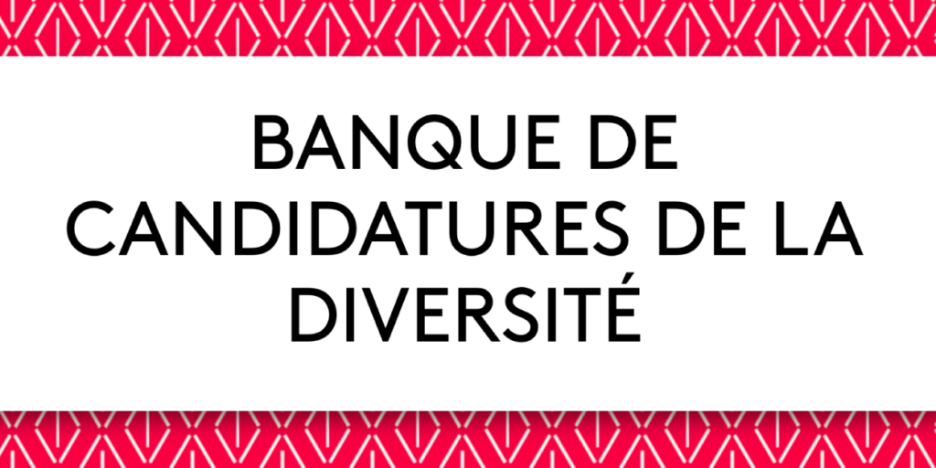 Banque de candidatures de la diversité bannière site web CMTL