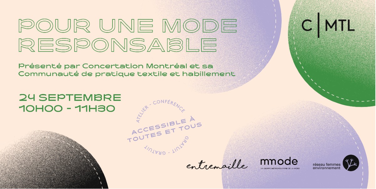 Visuel atelier-conférence Semaine mode Montréal CMTL